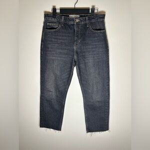 Women’s Topshop Straight Leg Capri Jeans W30 Dark Wash